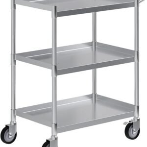 3 Shelf Tubular Utility Cart | Cart on Wheels with Handle