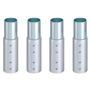6 Inch Table Leg Extensions (4 Pack) – Adjustable Metal Risers for Work Tables