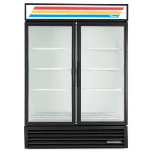 True GDM-49-HC~TSL01 54 1/8" GDM Series Two Section Glass Door Merchandiser 2 Left & Right Hinge Doors 115v