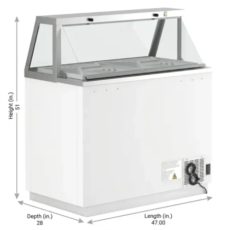 Coldline DIP-46 47 Ice Cream Dipping Cabinet Freezer