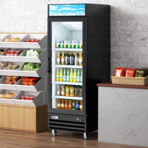 Coldline G23-B 28" Glass Door Refrigerator – Black
