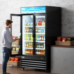 Coldline G40-B 48" Glass Door Refrigerator – Black