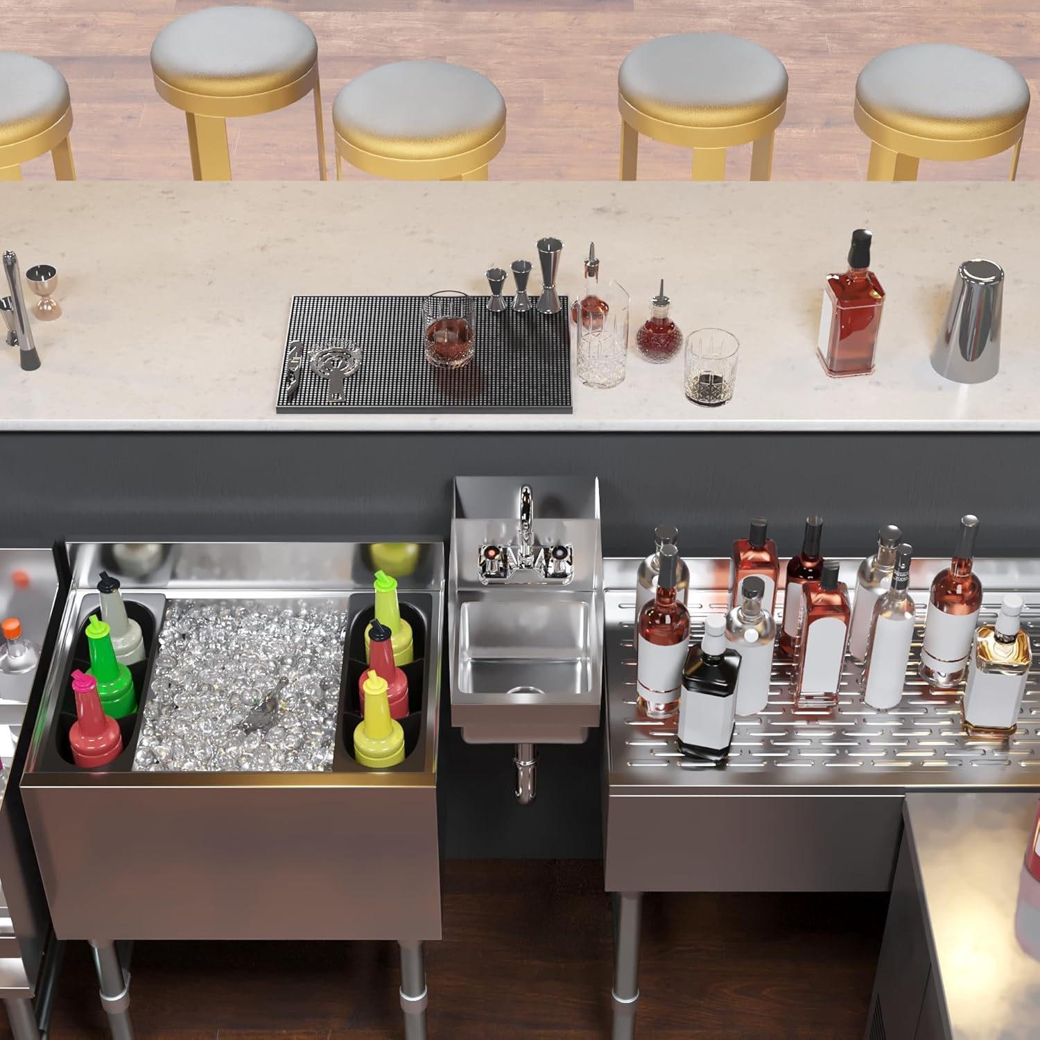 Commercial Wall Mount Hand Sink Stainless Steel Space Saver Sink Faucet Included, Hand Wash Sink With Drain Basket For Restaurant Food Truck (12” X 09” With Sidesplash) 3 Commercial Wall Mount Hand Sink With Faucet And Sidesplash