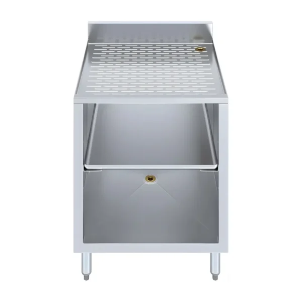 Commercial glass rack storage cabinet stainless steel bar station