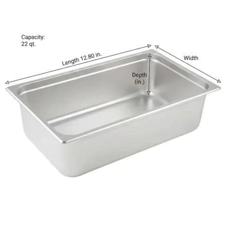 Full Size 6" Deep Stainless Steel Steam Table Pan