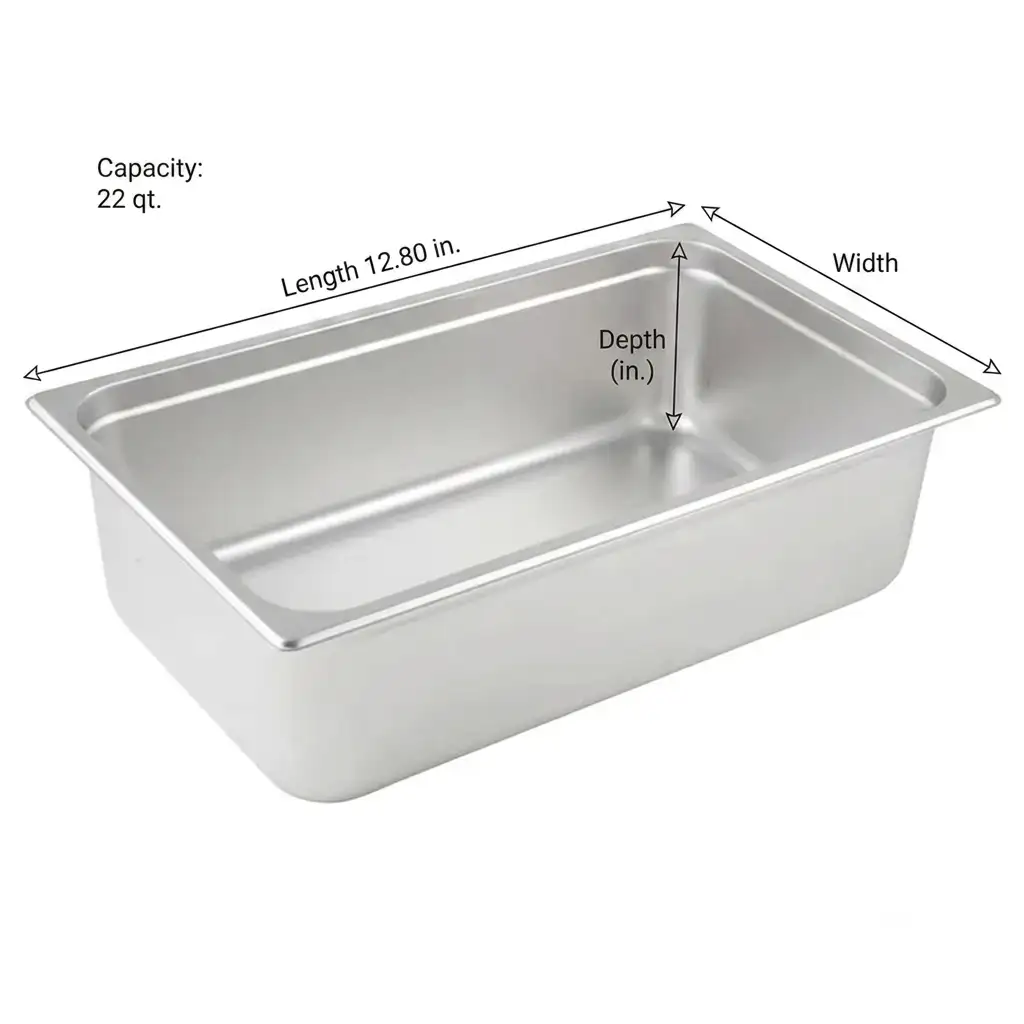 Full Size 6&Quot; Deep Stainless Steel Steam Table Hotel Pan 2 Full Size 6&Quot; Deep Stainless Steel Steam Table Pan