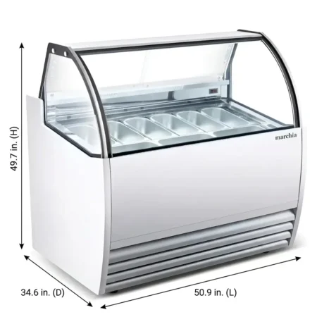 Marchia GIC-9 51 9-Pan White Gelato Ice Cream Freezer