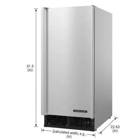 Hoshizaki C-80BAK-AD 14 78W Nugget Undercounter Ice Machine in Stainless Steel
