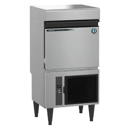 Hoshizaki IM-50BAA-LM 19 Undercounter Ice Machine producing full cube ice.