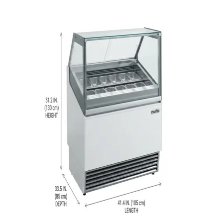 Marchia GIC-7 42 7-Pan White Gelato Cabinet Freezer