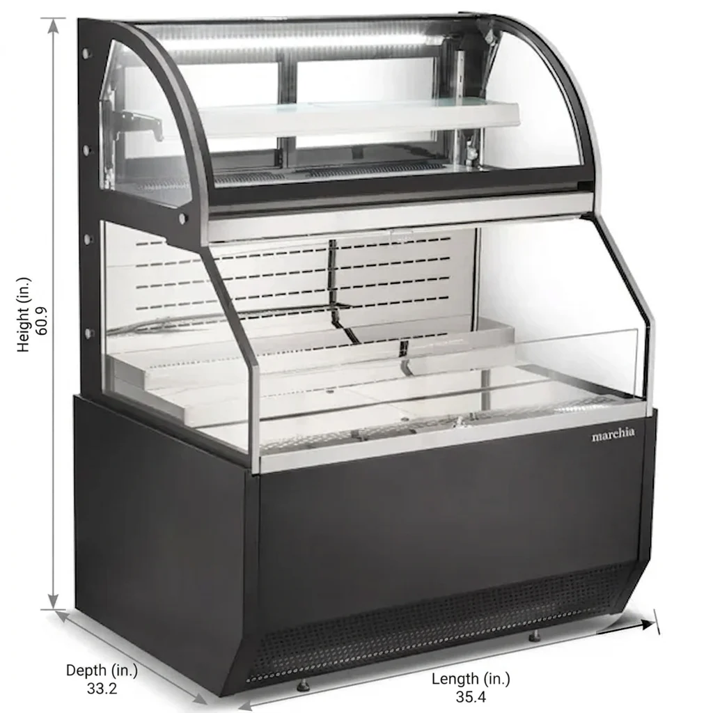 Marchia Mstar36 36&Quot; Black Dual Service Open Air Display Case Merchandiser 2 Marchia Mstar36 36 Black Dual Service