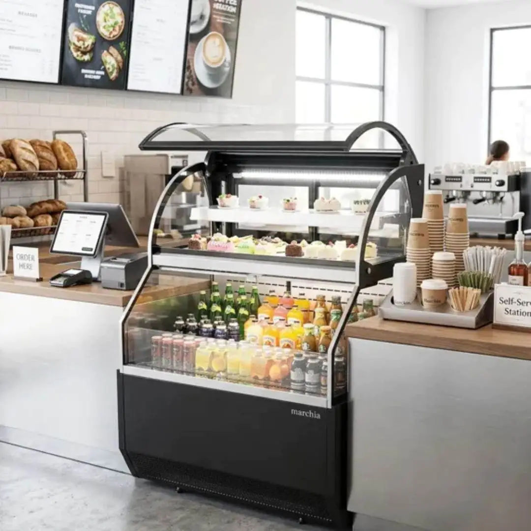 Marchia Mstar48 48&Quot; Black Dual Service Open Air Display Case Merchandiser 2 Marchia Mstar48 48 Black Dual Service