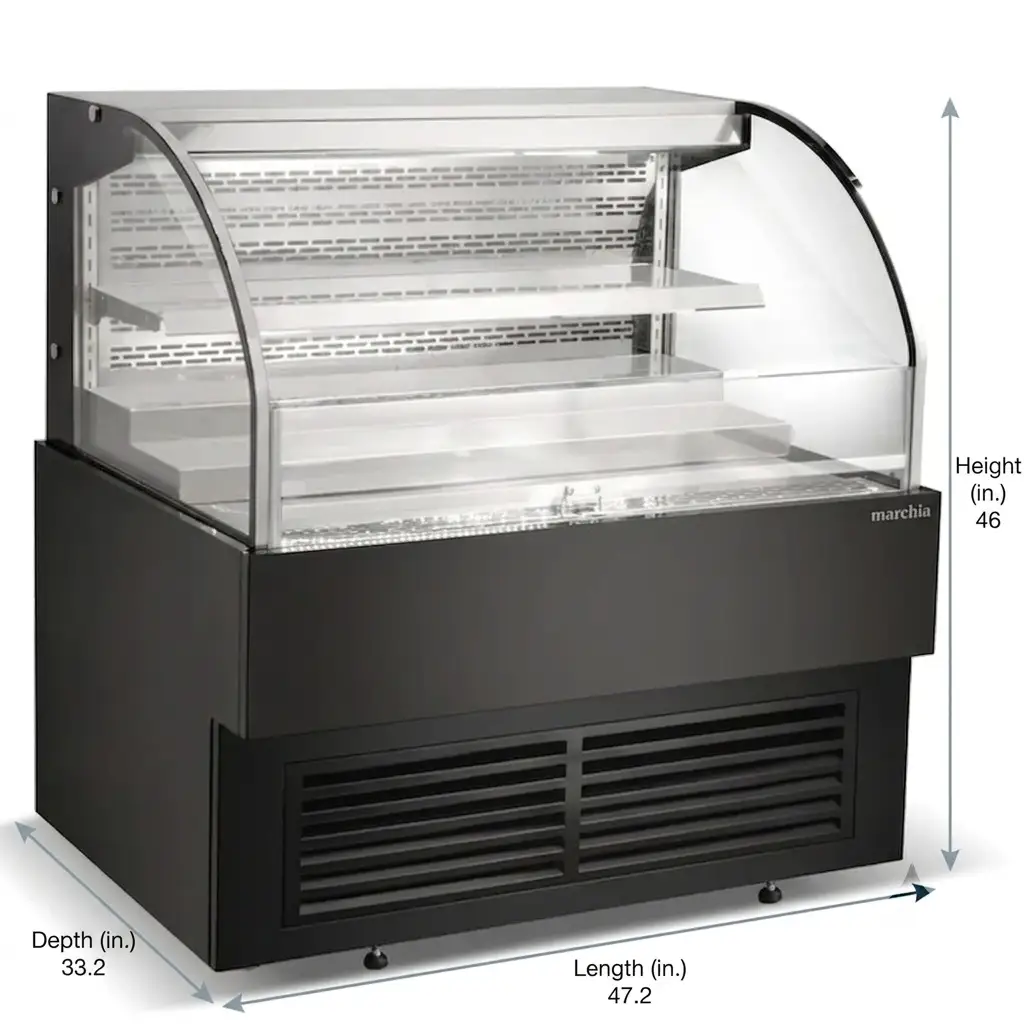Marchia Ustar48G 48&Quot; Black Low Profile Open Air Cooler Grab And Go 3 Marchia Ustar48G 48 Black Low Profile