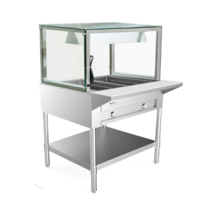 Prepline 32" Two Well Gas Hot Food Steam Table Undershelf