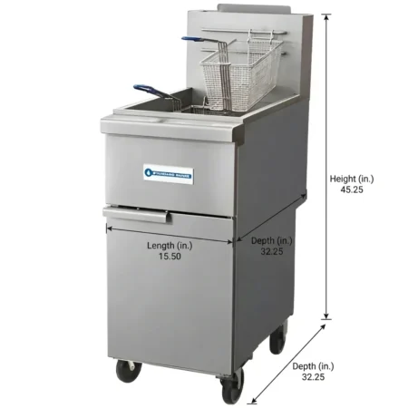 Standard Range SR-F4-LP 50 lb. Liquid Propane Floor Fryer