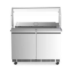 CBT-48-CSG 48" Refrigerated Salad Bar, Buffet Table with Sneeze Guard