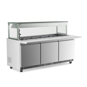 CBT72-LT 72" Refrigerated Employee Service Salad Bar with Cutting Board