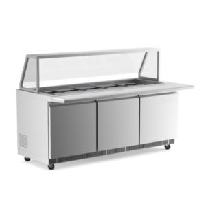 CBT72-SG 72" Refrigerated Employee Service Salad Bar with Cutting Board