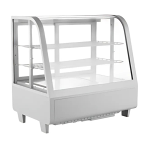 Marchia MDC100-W 27" White Countertop Refrigerated Curved Glass Display