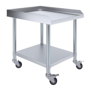Equipment Stand with Undershelf + Casters, Heavy Duty