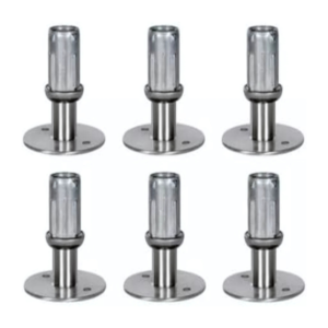 Flanged Feet For Stainless Steel 1-5/8" O.D. Tubing SET OF 6
