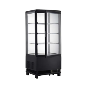 Marchia MDC78B Black Countertop Refrigerated Glass Display