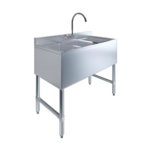 Under Bar Sink - 36" Three Compartment Stainless Steel Sink