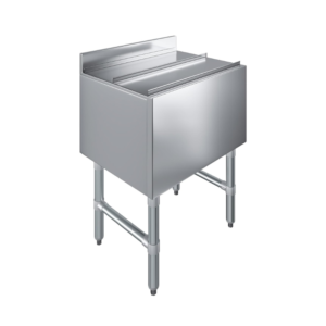 Stainless Steel Ice Chest with Sliding Lid - Large Ice Bin 19" x 24"
