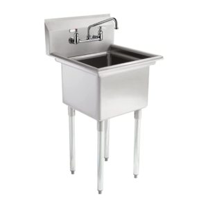 24" x 24" One Compartment Mop & Utility Sink with Faucet | 18" x 18" x 12" Bowl | Commercial Grade