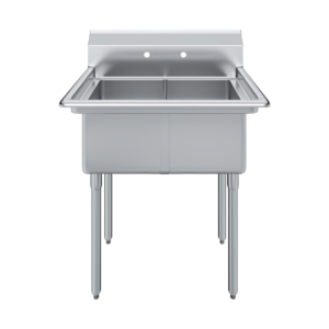 Two Compartment Stainless Steel Sink with Bowls