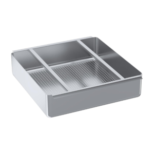 Pre-Rinse Basket with Stainless Steel Slide Commercial Sinks 19.5" X 19.5" X 3.5"
