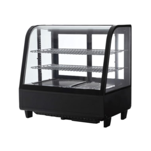 Marchia MDC100 27" Black Countertop Refrigerated Curved Glass Display