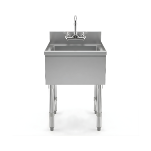 Commercial Underbar Hand Sink Stainless Steel with Backsplash Faucet Included NSF Single Bowl Bar Prep Sink