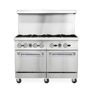Standard Range SR-R48-48" Commercial Range with 8 Burners 2 Ovens 306,000 BTU