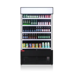 Westlake LD3-2Z-C3 | Restaurant Commercial Open Air Merchandiser Refrigerated Display Cooler Black