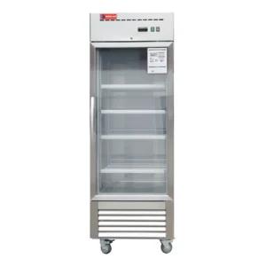 Westlake WKR-23BG, Commercial Refrigerator Merchandiser 27" 1-Glass Door 23 Cu.ft Stainless Steel | Embraco ETL Display Cooler Reach-In for Restaurant