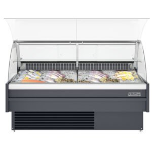 Coldline 72" Refrigerated Fish Display Case with Ice Bin & Drain