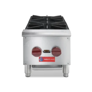 WESTLAKE EHP-2S, Commercial Gas Range 12" 2-Burner 50,000 BTU Stainless Steel | ETL Countertop Gas Stove for Restaurant