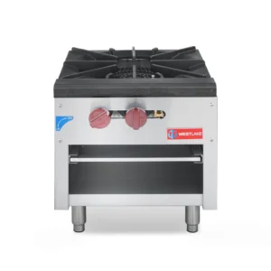 Westlake SP-1M Commercial Gas Stock Pot Burner 18" 1-Burner 80,000 BTU Stainless Steel | Countertop Stock Pot Range for Restaurant