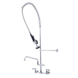Wall-mounted Pre-rinse Assembly with 12" Swing Spout