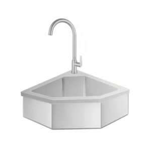 CHS-12 12" Stainless Steel Corner Hand Sink with Faucet
