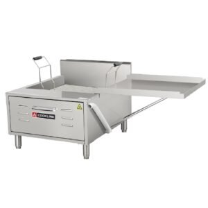 Cookline 30 lb Gas Flat Bottom Countertop Funnel Cake Fryer – 54,000 BTU