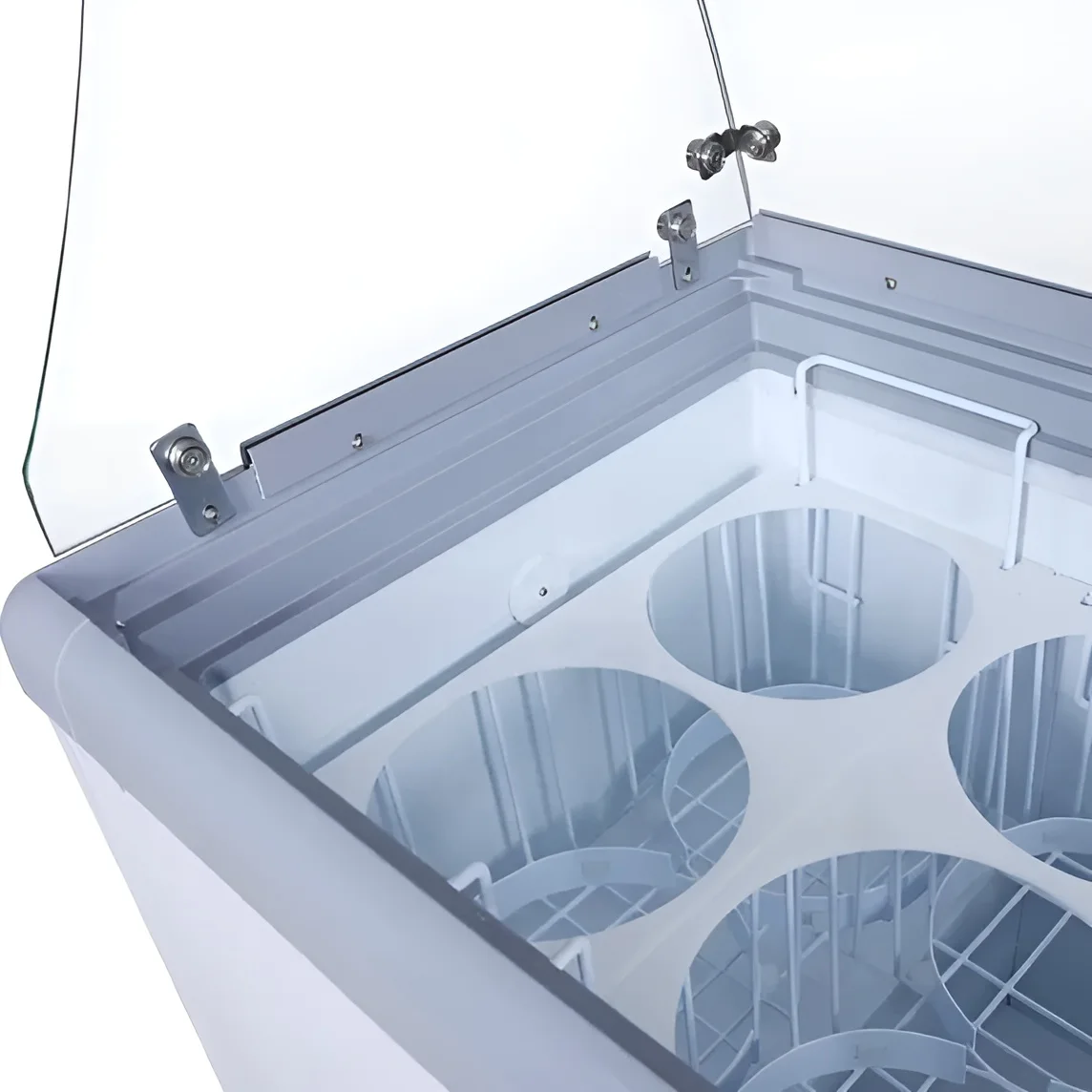 Coldline Dp-360-Fsg 50&Quot; 8-Tub Ice Cream Dipping Cabinet Freezer With Sneeze Guard 4 Coldline Dp-360-Fsg 50&Quot; 8-Tub Ice Cream Dipping Cabinet Freezer With Glass Sneeze Guard