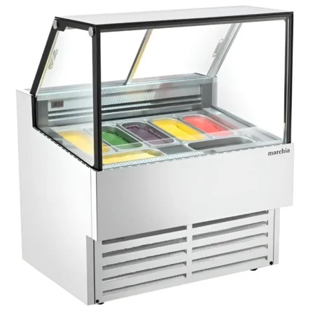 Marchia GIC-7-ST 42 7-Pan Flat Glass Display Freezer