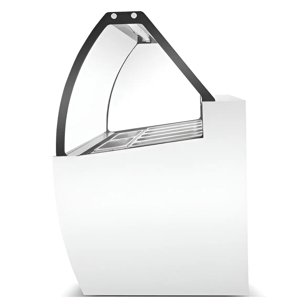 Marchia Gic-10-St 56&Quot; 10-Pan Flat Glass White Gelato Ice Cream Dipping Cabinet Display Freezer 3 Marchia Gic-10-St 56 10-Pan Flat Glass Gelato Freezer
