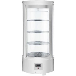 Marchia MDCR78-W White Rotating Refrigerated Bakery Display
