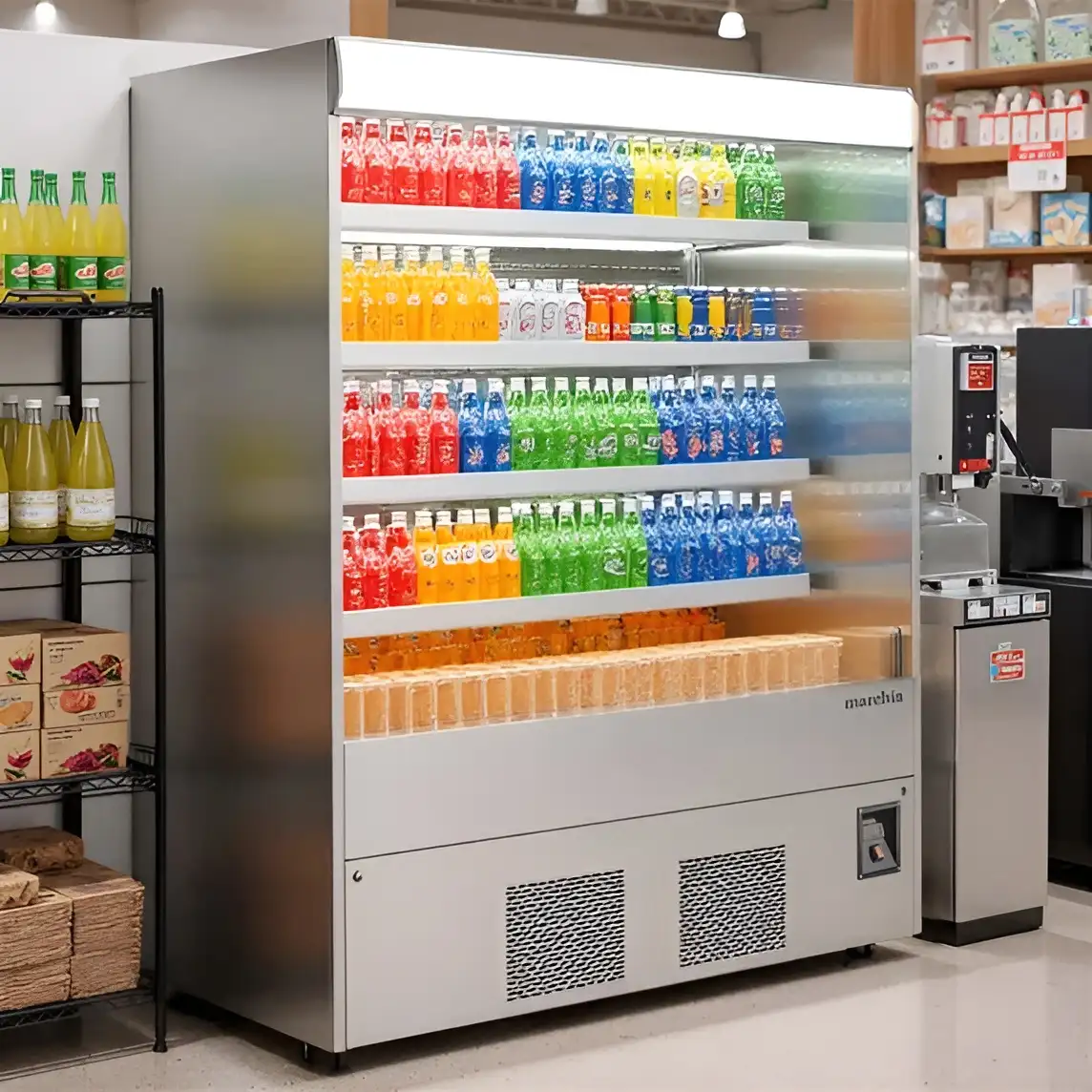 Marchia Mds72 72&Quot; Open Air Cooler Grab And Go Refrigerator, 220V 3 Marchia Mds72 72 Open Air Cooler