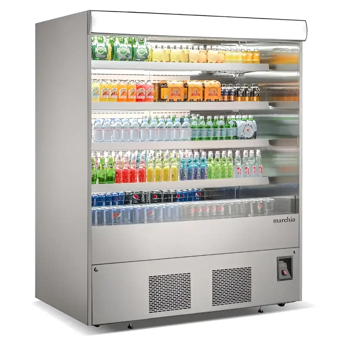 Marchia Mds72 72&Quot; Open Air Cooler Grab And Go Refrigerator, 220V 1 Marchia Mds72 72 Open Air Cooler