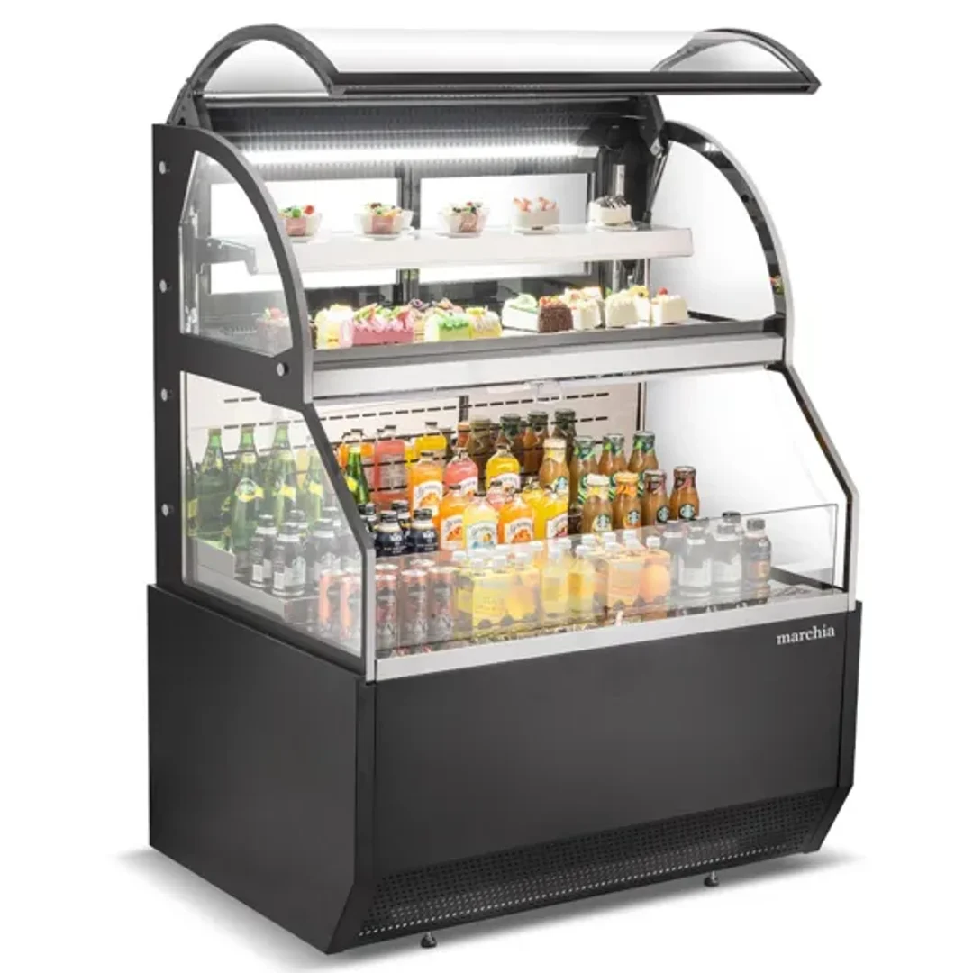 Marchia Mstar48 48&Quot; Black Dual Service Open Air Display Case Merchandiser 1 Marchia Mstar48 48&Quot; Black Dual Service Open Air Display Case Merchandiser
