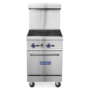 Standard Range SR-R24-24CB-24" Commercial Range with 24" Char-broiler Top 1 Oven 103,000 BTU